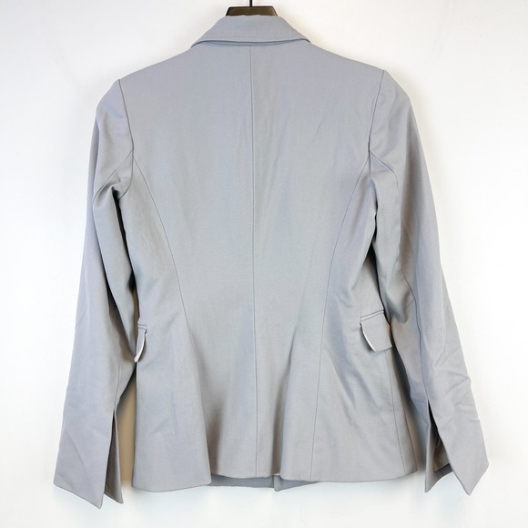 Argent Womens Size 4 Blazer Jacket Virgin Fleece Wool Stretch Gray - Picture 5 of 10